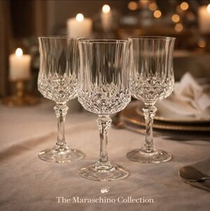 Cristal d’Arques Longchamp Crystal Wine Goblets | Set of 3